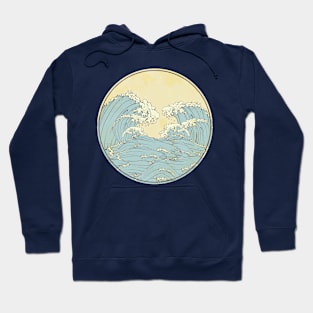 Retro Great Wave Off Kanagawa Art Gift Idea Japanese Hoodie